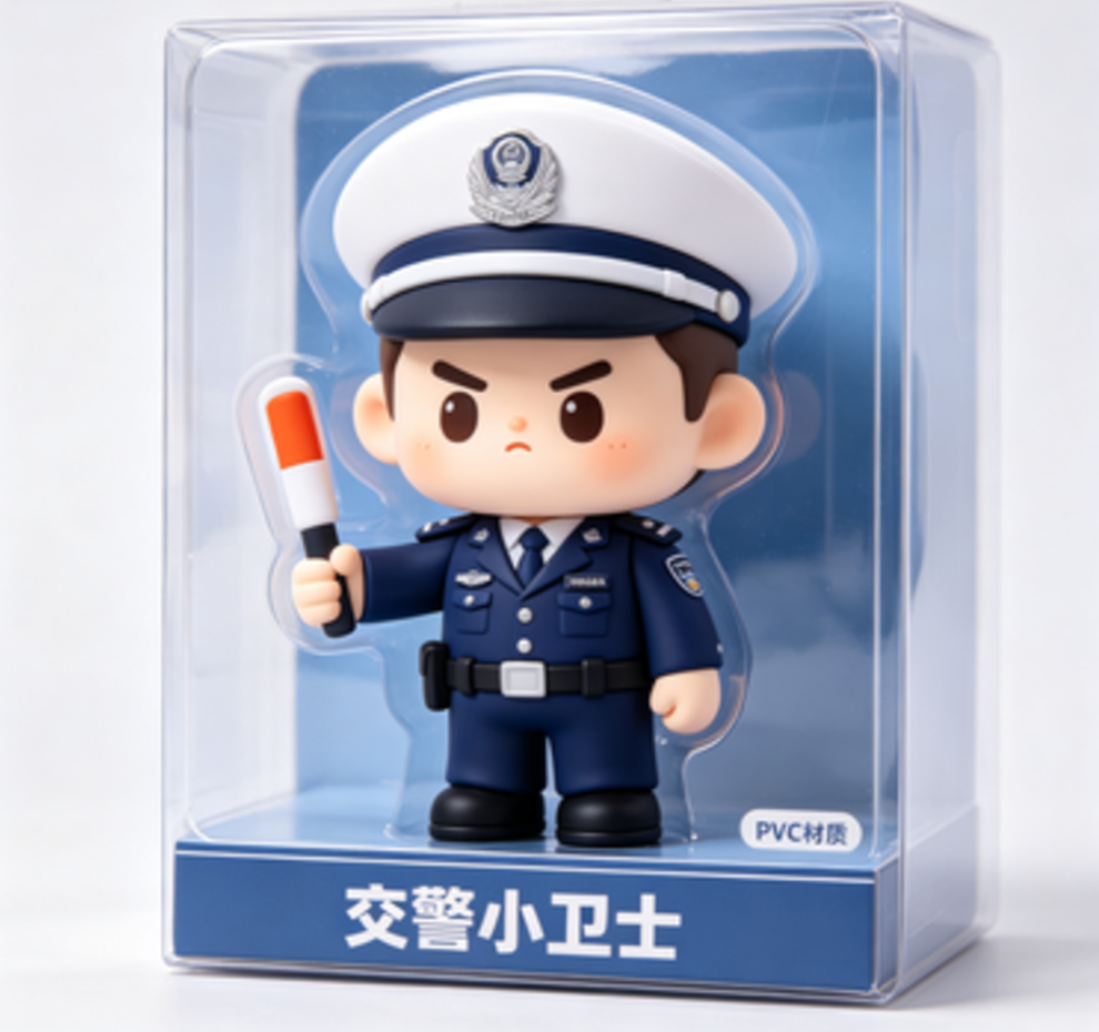 交警职业塑胶玩具盲盒行业趋势分析 东莞市麒盛达以源头产能护航交通文创定制发展(图1)