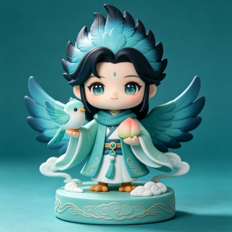 仙侠异兽盲盒复合涂装工艺升级，东莞麒盛达 PVC 硅胶国漫 Q 版公仔源头实现多特效上色(图1)